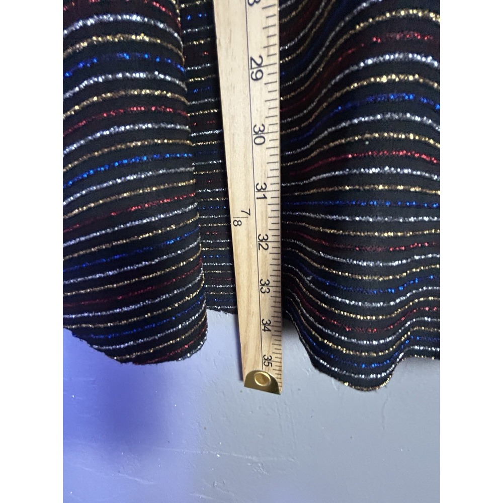Modcloth A Line Skater Dress Women Small Striped Glitter Sparkle Rainbow Stretch - Picture 10 of 10